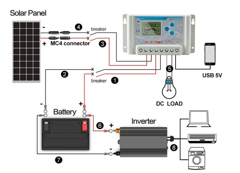 li ion solar charge controller wiring diagram